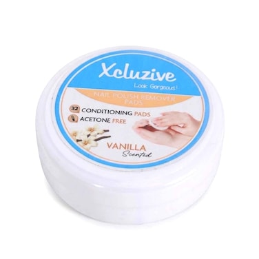 Xclusive Nail Polish Remover Pads Vanilla Scented 32 Pads