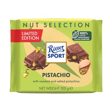 Ritter Sport Nut Selection Pistachio Chocolate Bar 100g