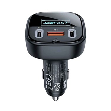 Acefast Fast In Metal Car Charger With Smart OLED Display, B5, 101 Watts