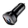 Acefast Fast Charge With Digital Display Dual Port Metal Car Charger B4, 66 Watts