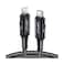 Acefast Fast Charging Data Cable  Wear Resistant Nylon Braid USB-C To Lightning, Black, C04-01