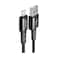 Acefast Fast Charging Data Cable Safe &amp; Durable Wear Resistant Nylon Braid USB-A To Lightning, Black, C01-02