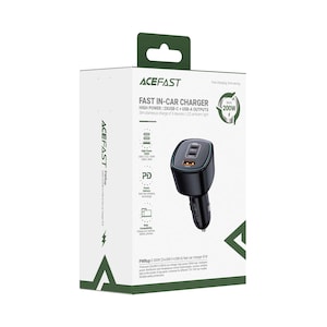 Acefast Fast In Car Charger High Power USB-C 2 Ports, USB-A,200 Watts