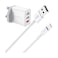 Platinum Wall Charger Glory Series + Platinum USB-A - Lightning Cable 1.2m P-COMGLTWH White