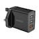 Platinum Wall Charger Glory Series QC + 2 USB 5.1A P-CHRGLQCBK Black