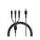 كابل بلاتينوم سلسلة جوفيال ثلاثة في واحد P‑CBJOV3N1BK بلون أسود