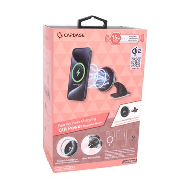 كابداس حامل سيارة مغناطيسي صغير الحجم مزود بشاحن لاسلكي سريع