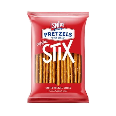 Snips Pretzel Oven Baked Original Stix, Salted Pretzel Sticks 30g