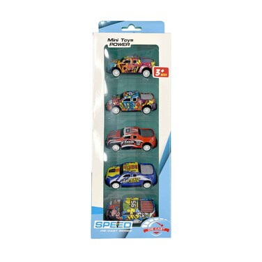 Mini Toys Power Metal Pull Back Car 5 Pieces