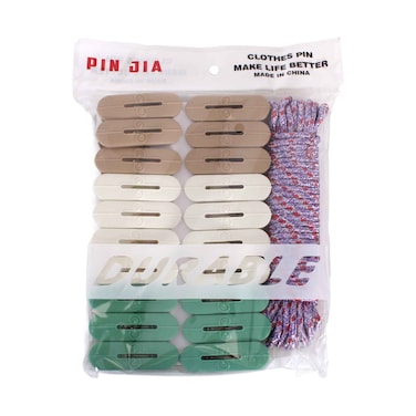 Clothes Clip With Rope 10m x 20 Pieces