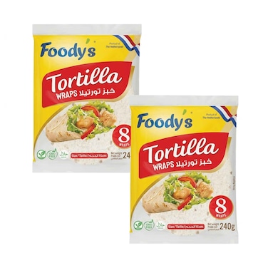 لفائف تورتيلا فوديز، 240 جم × 2 قطعة
