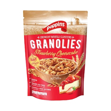 Poppins Granolies With Strawberry Cheesecake 300g