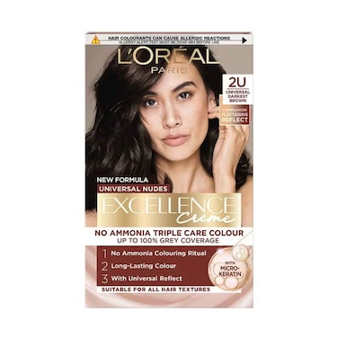 Loreal Paris Excellence Creme Universal Nudes Hair Color Universal Darkest Brown 2U