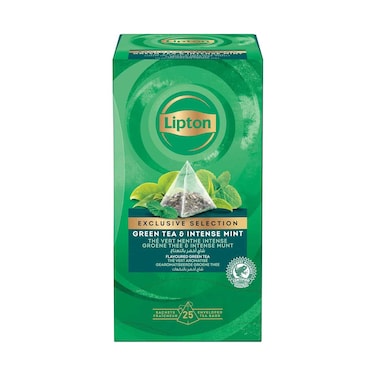Lipton Exclusive Selection Green Tea &amp; Intense Mint Tea Bags 50g