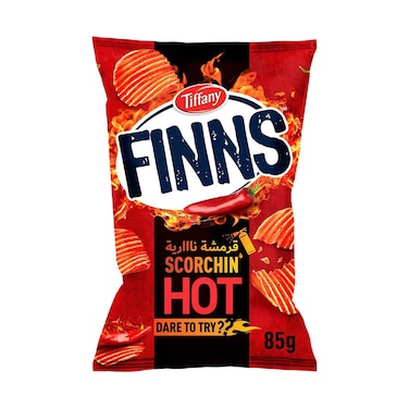 Tiffany Finns Potato Chips Scorchin Hot 85g