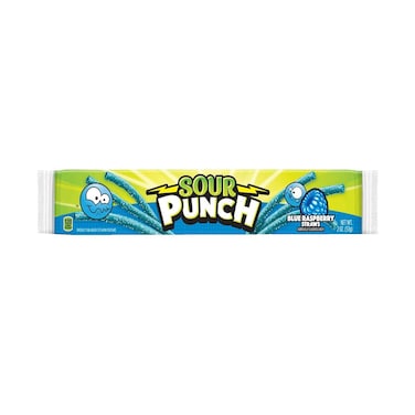 Sour Punch Blue Raspberry Straws Candy 57g