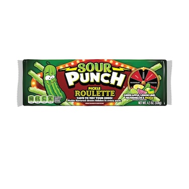 Sour Punch Pickle Roulette Straws Candy 128g