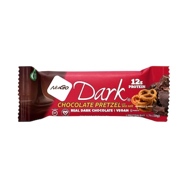 Nugo Vegan Dark Chocolate Pretzel With Sea Salt Protein Bar 50g