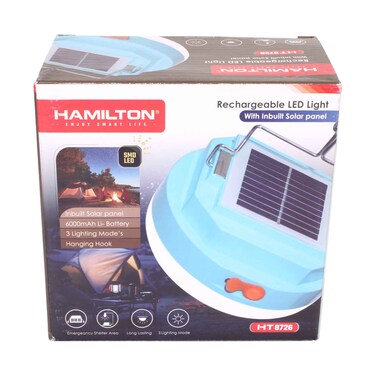 Hamilton Rechargeable Led Light With Inbuilt Solar Panel HT8726