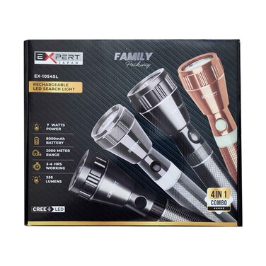 كشاف بحث LED قابل لإعادة الشحن إكسبرت 4 في 1 موديل EX-1054SL