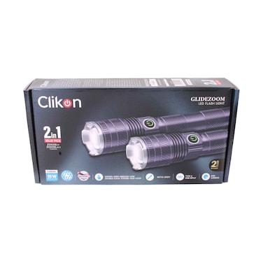 Clikon 2in1 Value Pack Zoom In Zoom Out Glidezoom LED Flash Light 15W