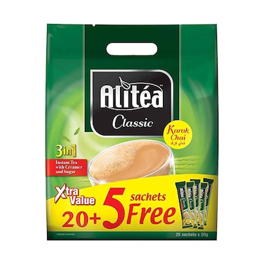Ali Tea Classic Instant Karak Tea 3 in 1 20gx25 Pieces