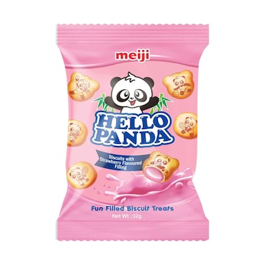 Hello Panda Biscuits With Strawberry Flavoured Filling 32g