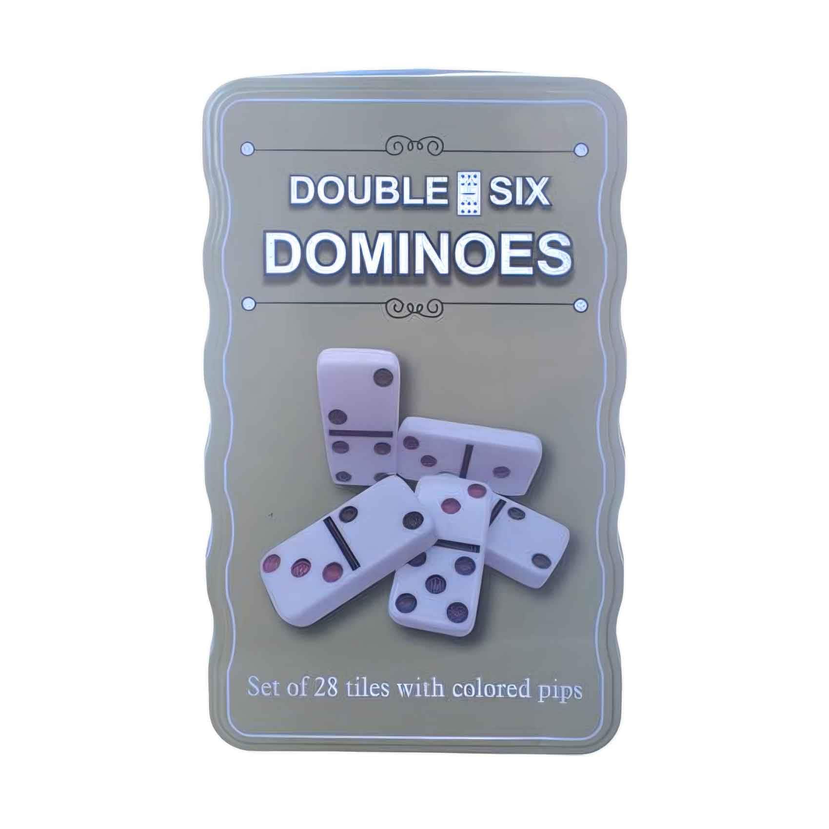 Double Six Dominoes 28 Tiles With Colored Pips