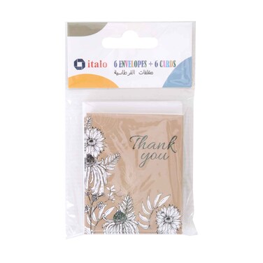 Italo Cards+Envelopes4 Assorted 6 Pieces