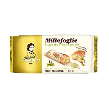 فيسينزي ميلفوجلي لفائف المعجنات المحشوة بالفستق 125 جرام