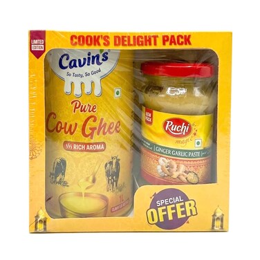 Cavins Pure Ghee 1l &amp; Rachi Ginger Garlic Paste 300g