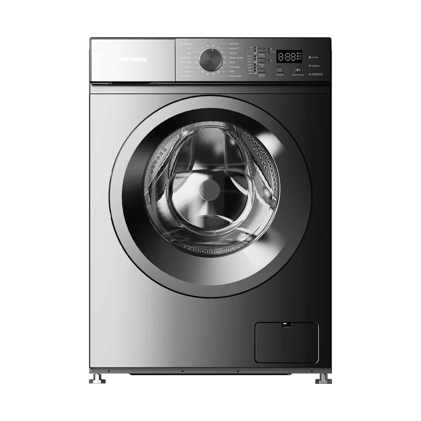 Aftron Front Load Washing Machine Silver AFWF6420FSI, Capacity 6kg (Plus Extra Supplier Delivery Charges Outside Doha)