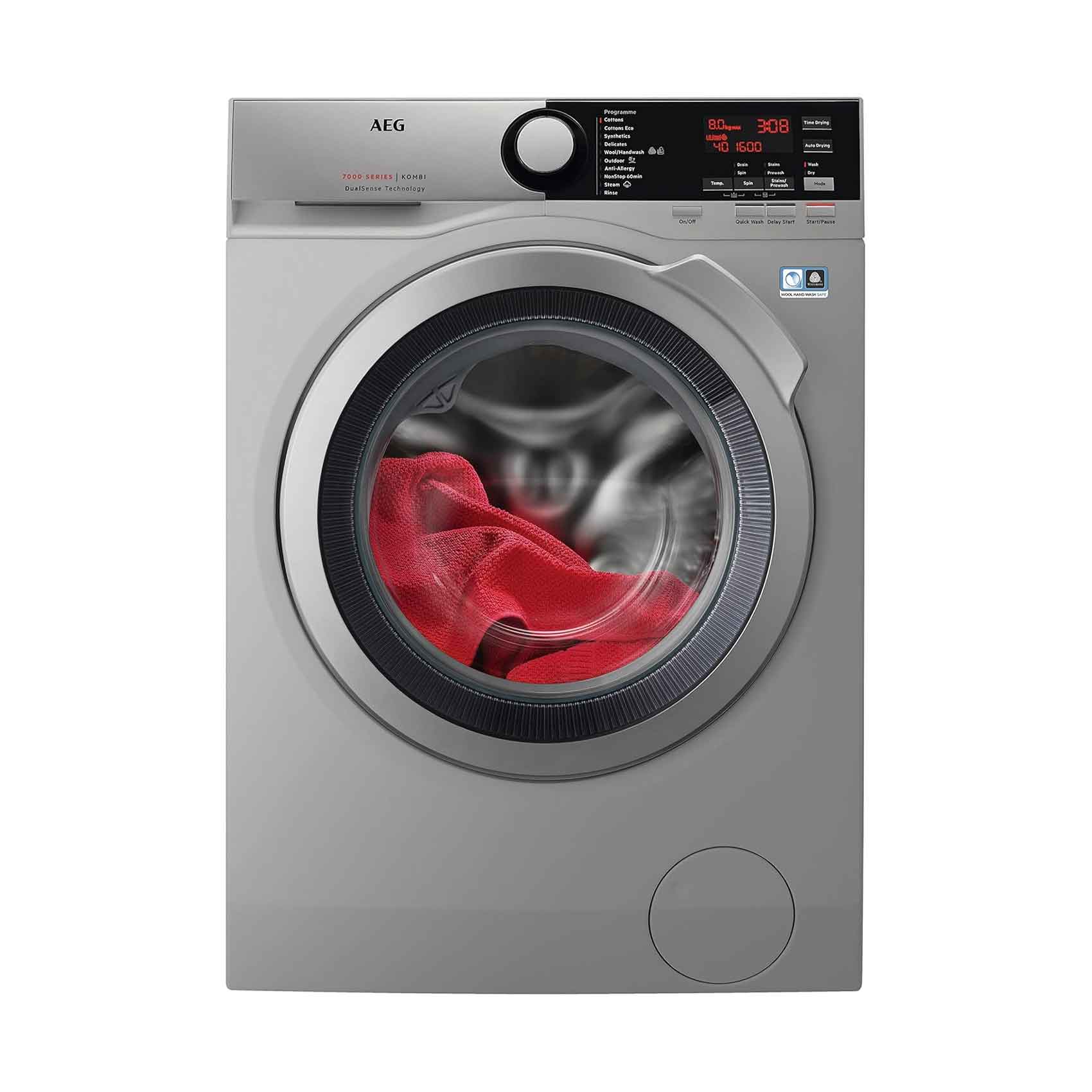 AEG Cloth Washer & Dryer, 1600 RPM,LWX7E8611S, Capacity 8kg Washer & 6kg Dryer