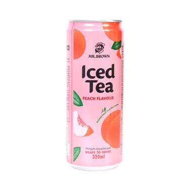 شاي مستر براون المثلج بنكهة الخوخ، جاهز للشرب، 320 مل