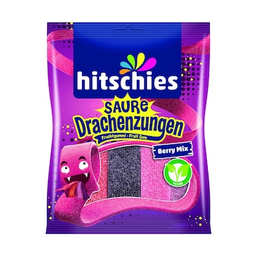 Hitschies Vegan Saure Drachenzungen Fruit Gum With Berry Mix 125g