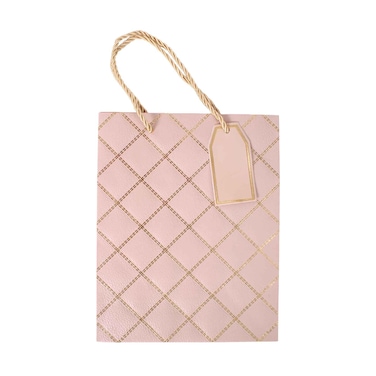Diamond Qlted Gift Bag Small 18x10x23