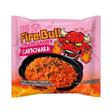 Fire Bull Stir Fried Ramen Carbonara Noodles 135g