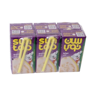 مشروب فاكهة الجوافة من صن توب، 125 مل × 6 قطع