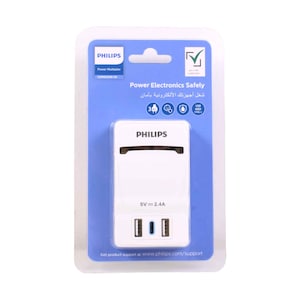 Philips 3 Way Travel Adaptor With USB Port CHP8035W/56