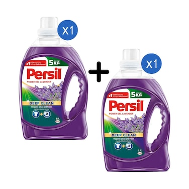 Persil Lavender Gel Laundry Detergent Liquid With Deep Clean Plus Technology 2.5l + 1 Piece