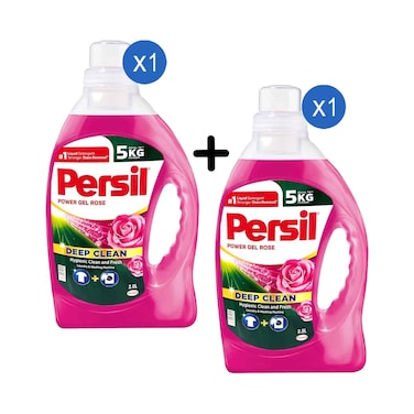 Persil Laundry Detergent Power Gel Rose, Deep Clean 2.5L + 1 Piece