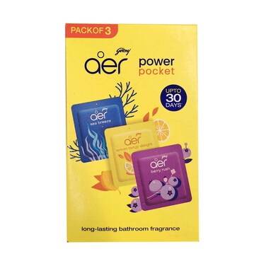 Godrej Aer Power Pocket Bathroom Freshener  Assorted 30g