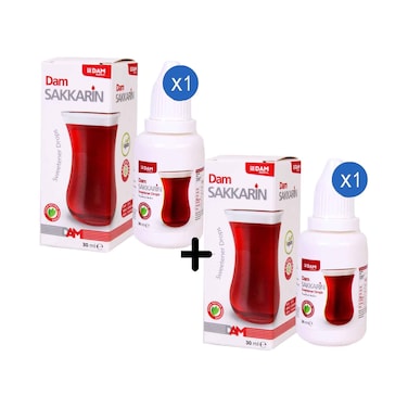 قطرات مُحلي دام ساكارين بدون سعرات حرارية 30 مل + قطعة واحدة
