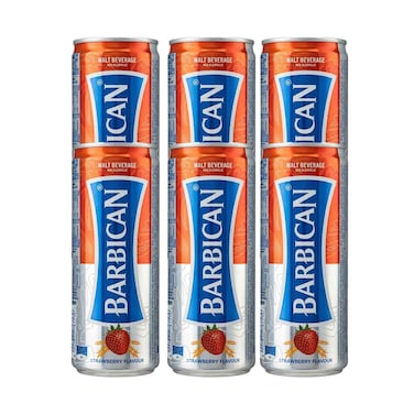 Barbican Non Alcoholic Malt Beverage With Strawberry Flavour 250mlx6 Pieces