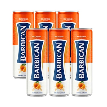 Barbican Orange Flavour Non-Alcoholic Malt Beverage 250mlx6 Pieces
