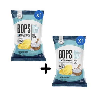 Mclloyd's Bops Baked Organic Potato Snack With Sea Salt 85g + 1 Piece