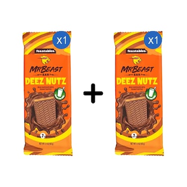 Mr Beast bar Deez Nutz Milk Chocolate With Peanut Butter 60g