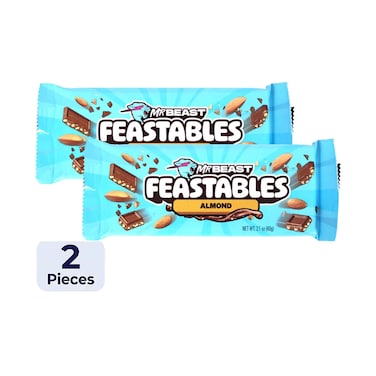 Mr Beast Feastables Almond Chocolate Bar 60g x2 Pieces