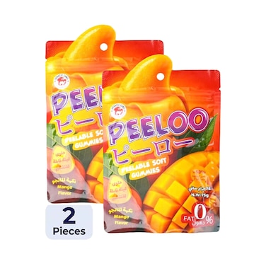 Peeloo Peelable Soft Gummies With Mango Flavor 75g x2 Pieces