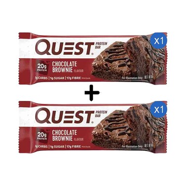 Quest Chocolate Brownie Protein Bar 60g + 1 Piece